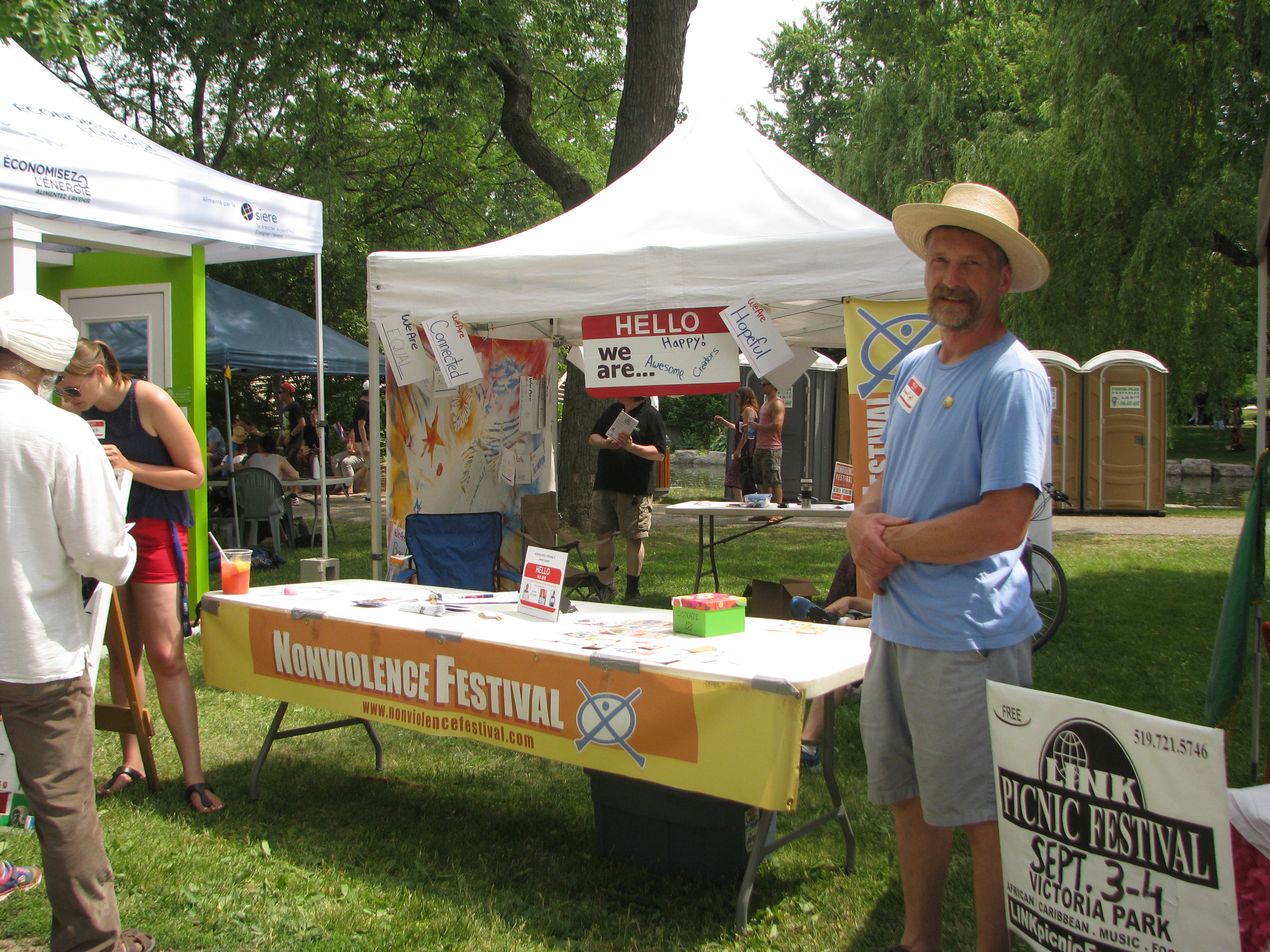 Nonviolence Festival Booth at the Multicultural Festival